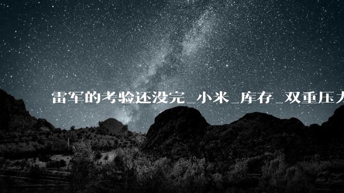 雷军的考验还没完_小米_库存_双重压力