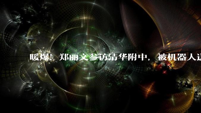 暖爆！郑丽文参访清华附中，被机器人送足球，一句“带回台湾”藏两岸深情_教育_交流_大陆