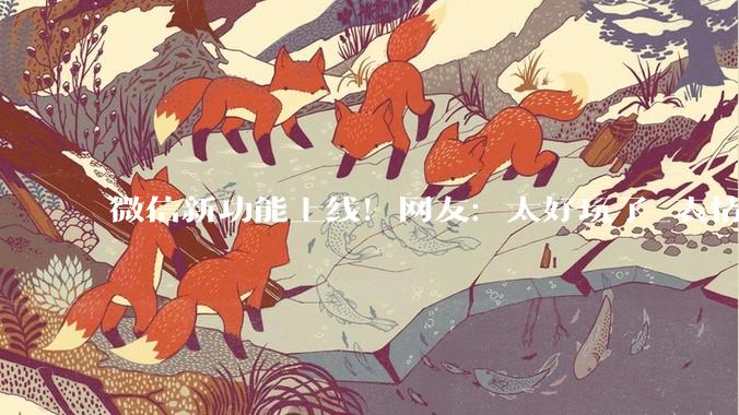 微信新功能上线！网友：太好玩了_表情_***_包就好