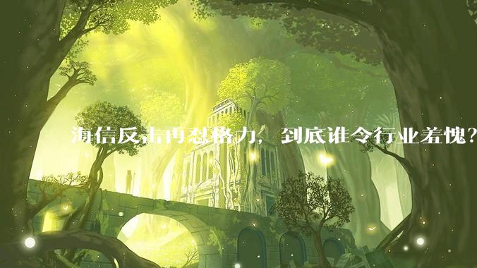 海信反击再怼格力，到底谁令行业羞愧？_杨祥玺_空调_电机