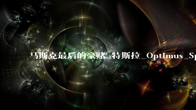 马斯克最后的豪赌_特斯拉_Optimus_SpaceX
