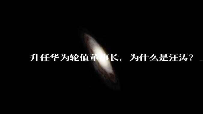 升任华为轮值董事长，为什么是汪涛？_业务_技术_胡厚崑