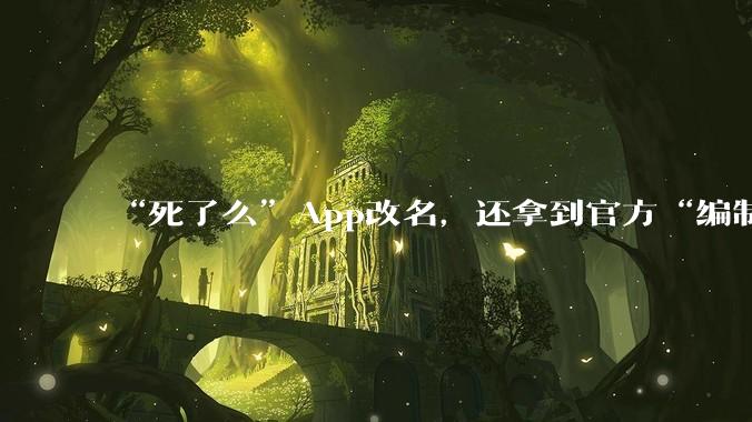 “死了么”App改名，还拿到官方“编制”_南星街道_么在_老人