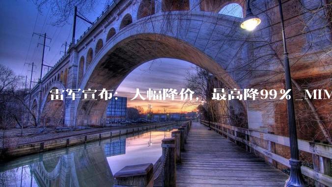 雷军宣布：大幅降价，最高降99%_MiMo-V_小米_模型