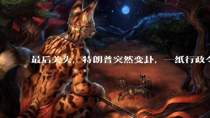 最后关头，特朗普突然变卦，一纸行政令，大批外资流向中国硬科技_白宫_人工智能_模型
