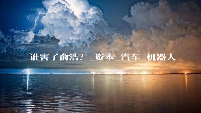 谁害了俞浩？_资本_汽车_机器人