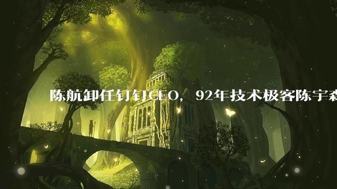 陈航卸任钉钉CEO，92年技术极客陈宇森接棒_阿里云_公司_产品