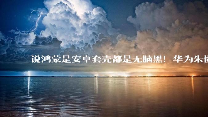 说鸿蒙是安卓套壳都是无脑黑！华为朱懂东：替代Windows的鸿蒙PC已1岁表现超预期_产品_电脑_市场