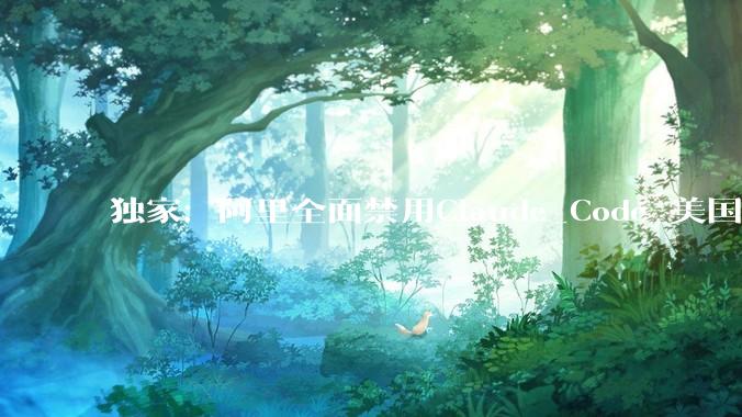独家：阿里全面禁用Claude_Code_美国***_模型