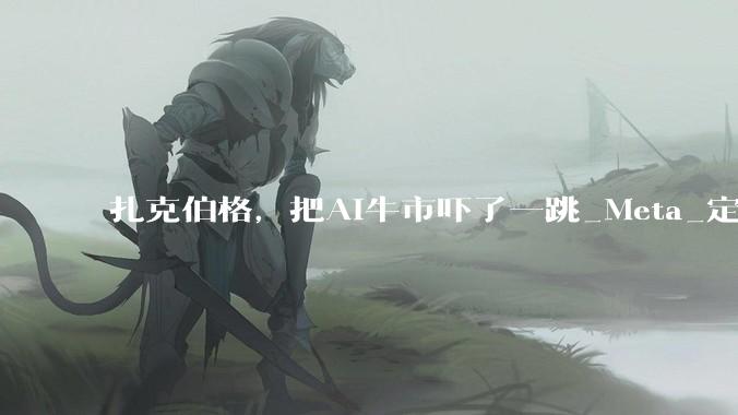 扎克伯格，把AI牛市吓了一跳_Meta_定价模型_市场