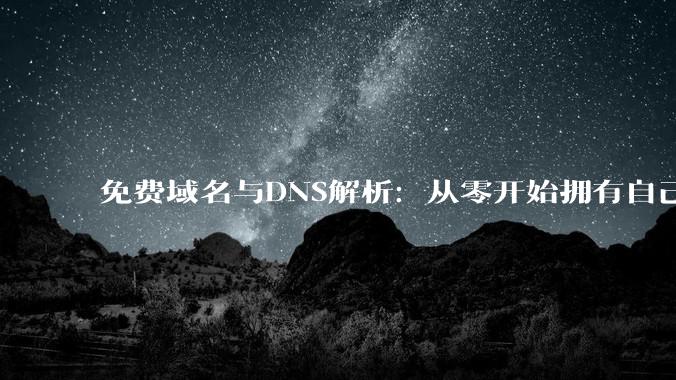 免费域名与DNS解析：从零开始拥有自己的域名 - *