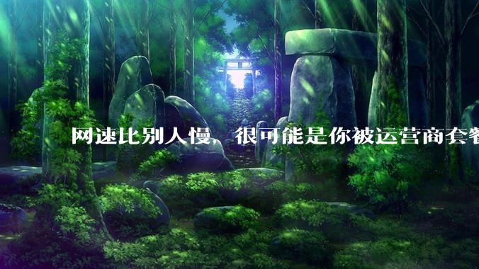 网速比别人慢，很可能是你被运营商套餐埋伏了。。。_手机_托尼_优先级