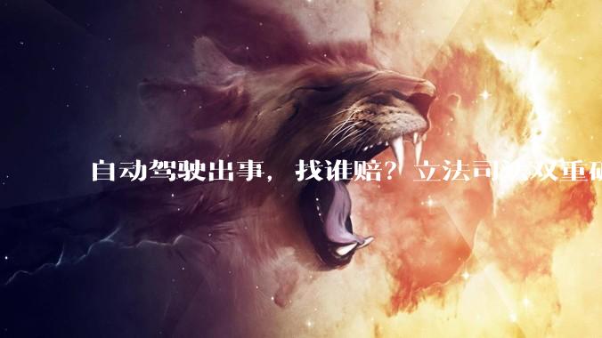 自动驾驶出事，找谁赔？立法司法双重破解千亿责任迷局_草案_发展_法律