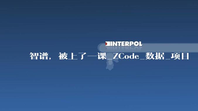 智谱，被上了一课_ZCode_数据_项目