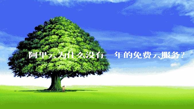 阿里云为什么没有一年的免费云服务？