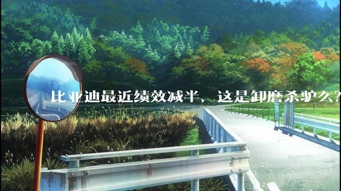 比亚迪最近绩效减半，这是卸磨杀驴么？